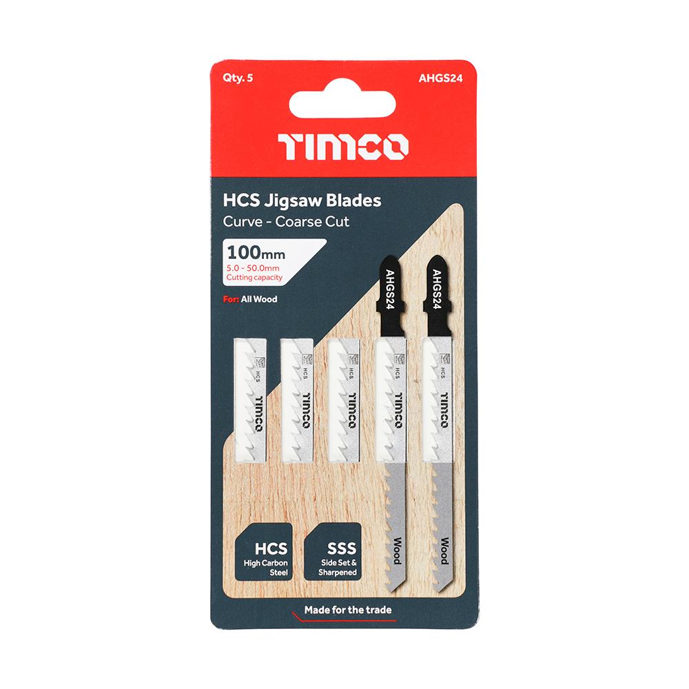 TIMCO Jigsaw Blades Wood Cutting HCS Blades - T244D - Image 2