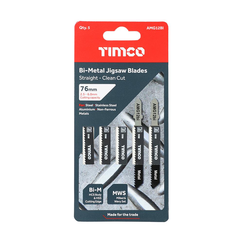 TIMCO Jigsaw Blades Metal Cutting Bi-Metal Blades - T118BF - Image 2