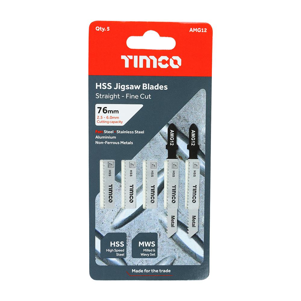 TIMCO Jigsaw Blades Metal Cutting HSS Blades - T118B - Image 2