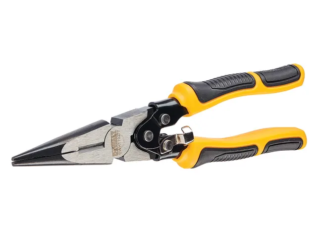 DHT070277 Dewalt Compound Action Long Nose Pliers 190mm - Image 1