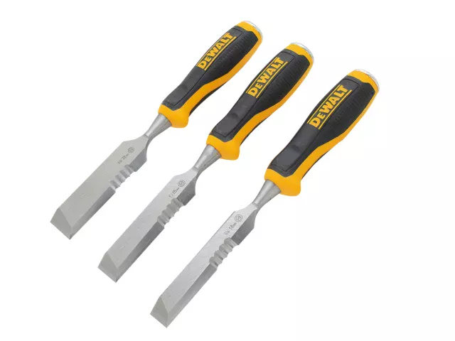 DHT016148 Dewalt Side Strike Wood Chisel Set Pack 3 - Image 1