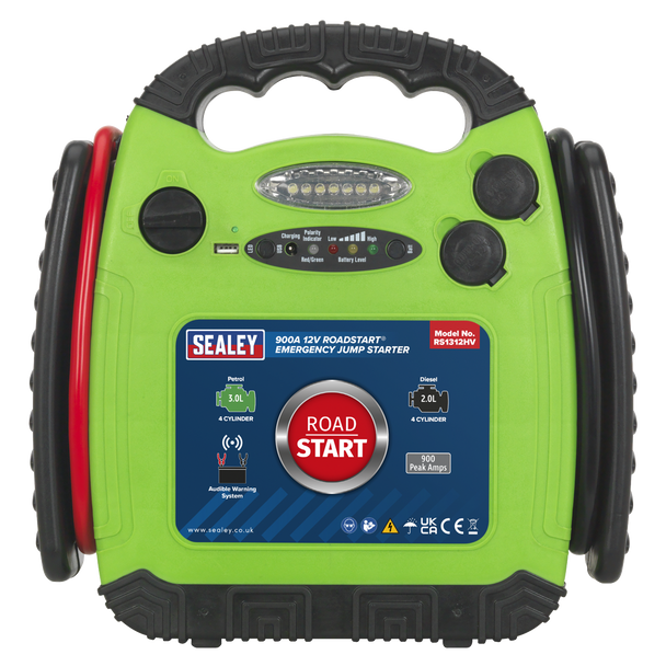 Sealey RoadStart® 12V Emergency Jump Starter 900 Peak Amps - Image 3