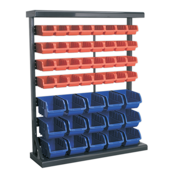 TPS47__75740 Sealey TPS47 Mobile Bin Storage System with 47 Bins - Image 1