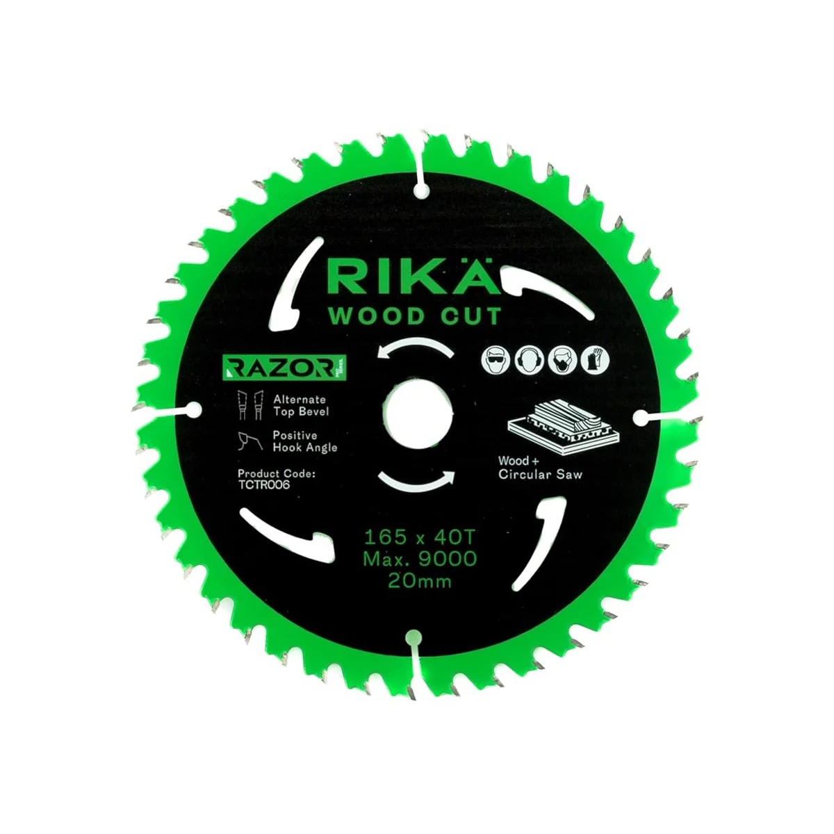 img_0724 Rika Razor Pro TCT Circular Saw Blade 165mm x 40T x 20mm - Image 1