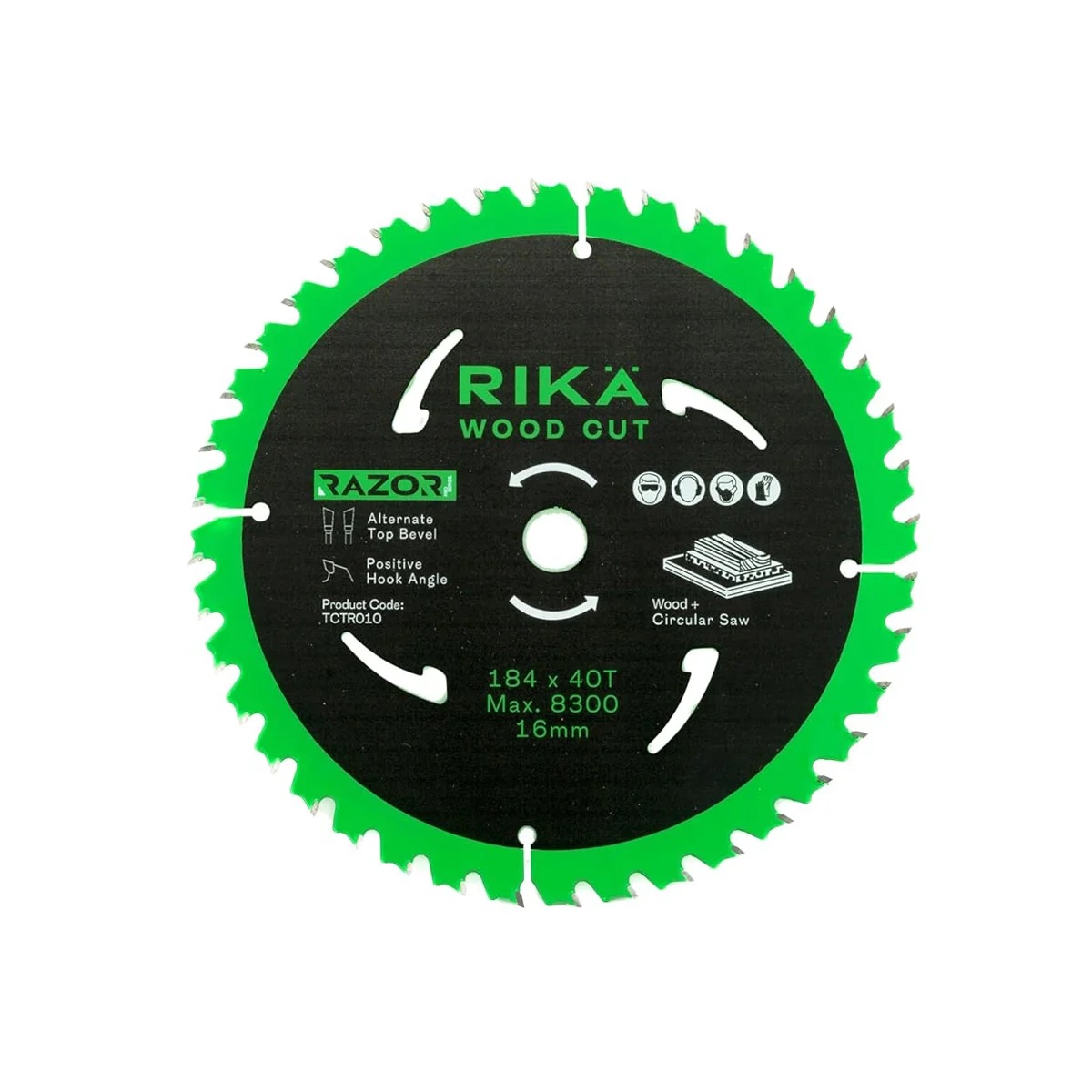 img_0738 RIKÄ Razor Pro TCT Circular Saw Blade 184mm x 40T x 16mm - Image 1