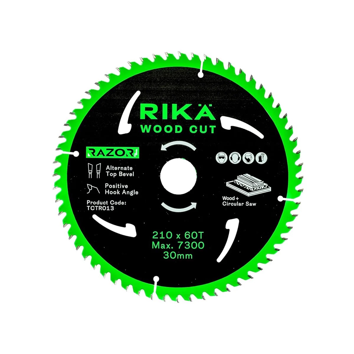 img_0743 RIKÄ Razor Pro TCT Circular Saw Blade 210mm x 60T X 30mm - Image 1