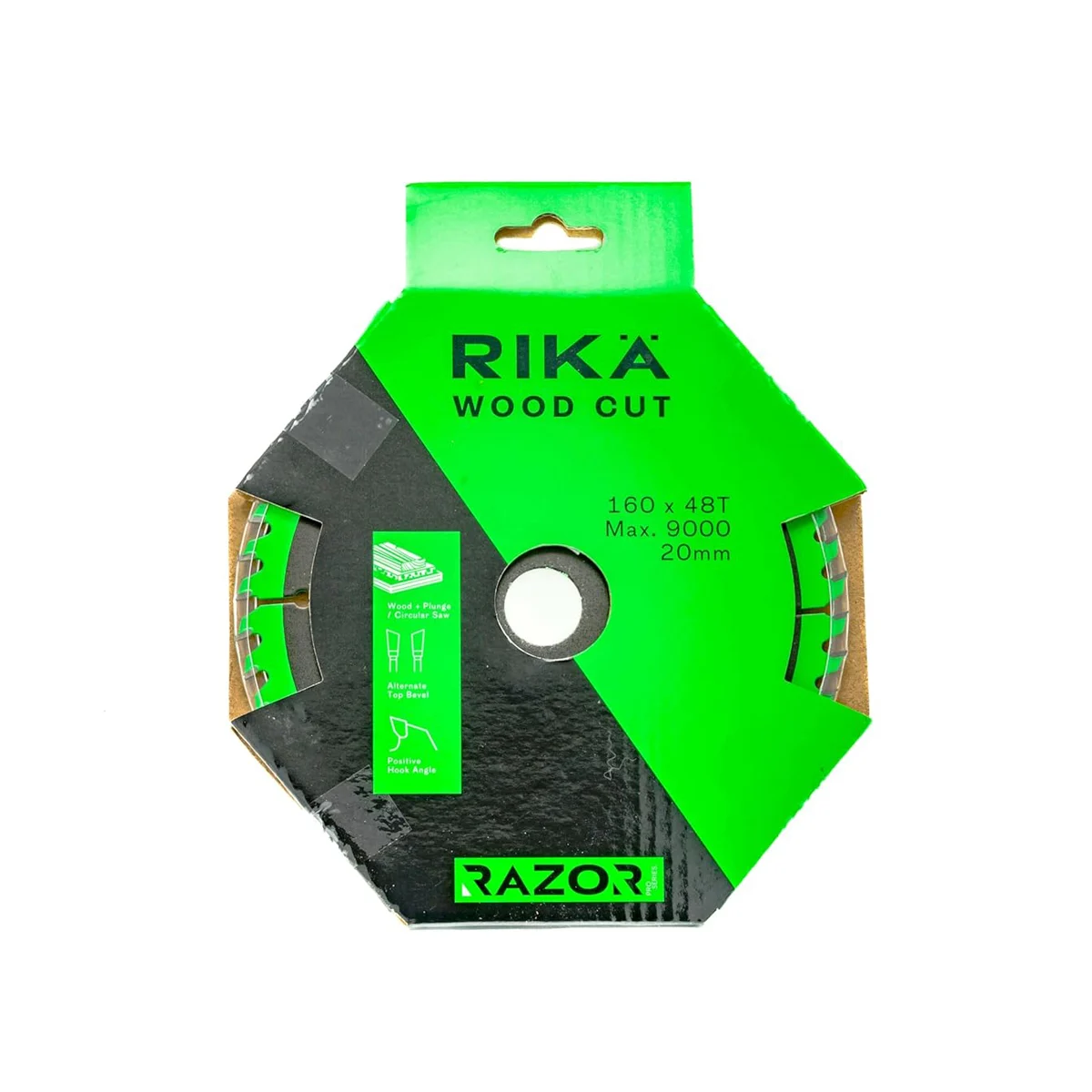 Rikä Razor Pro TCT Plunge Saw Blade 160mm x 48T x 20mm Pack 6 - Image 2