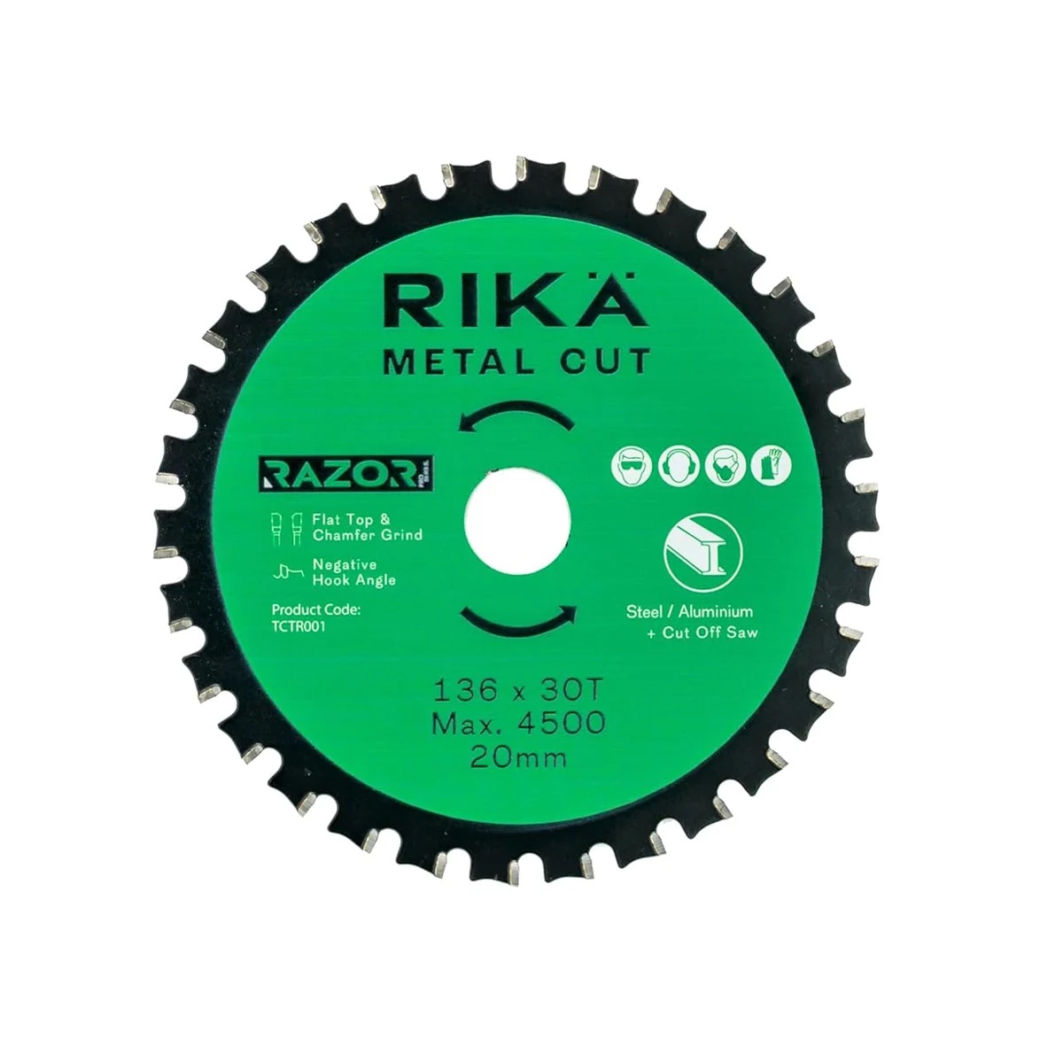 img_0730 RIKÄ Razor Pro TCT Mild Steel/Ali Saw Blade 136mm x 30T x 20mm - Image 1