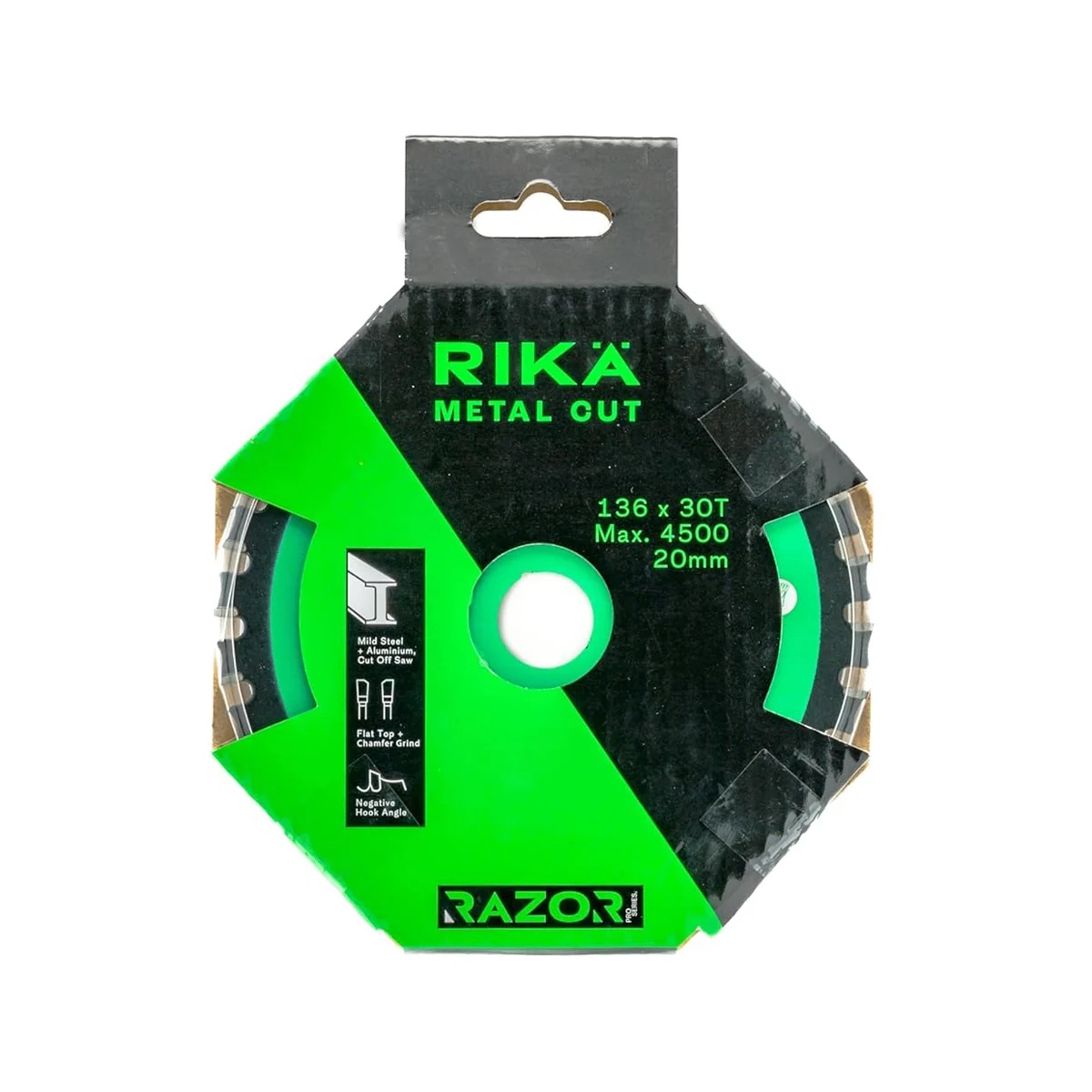 RIKÄ Razor Pro TCT Mild Steel/Ali Saw Blade 136mm x 30T x 20mm - Image 2