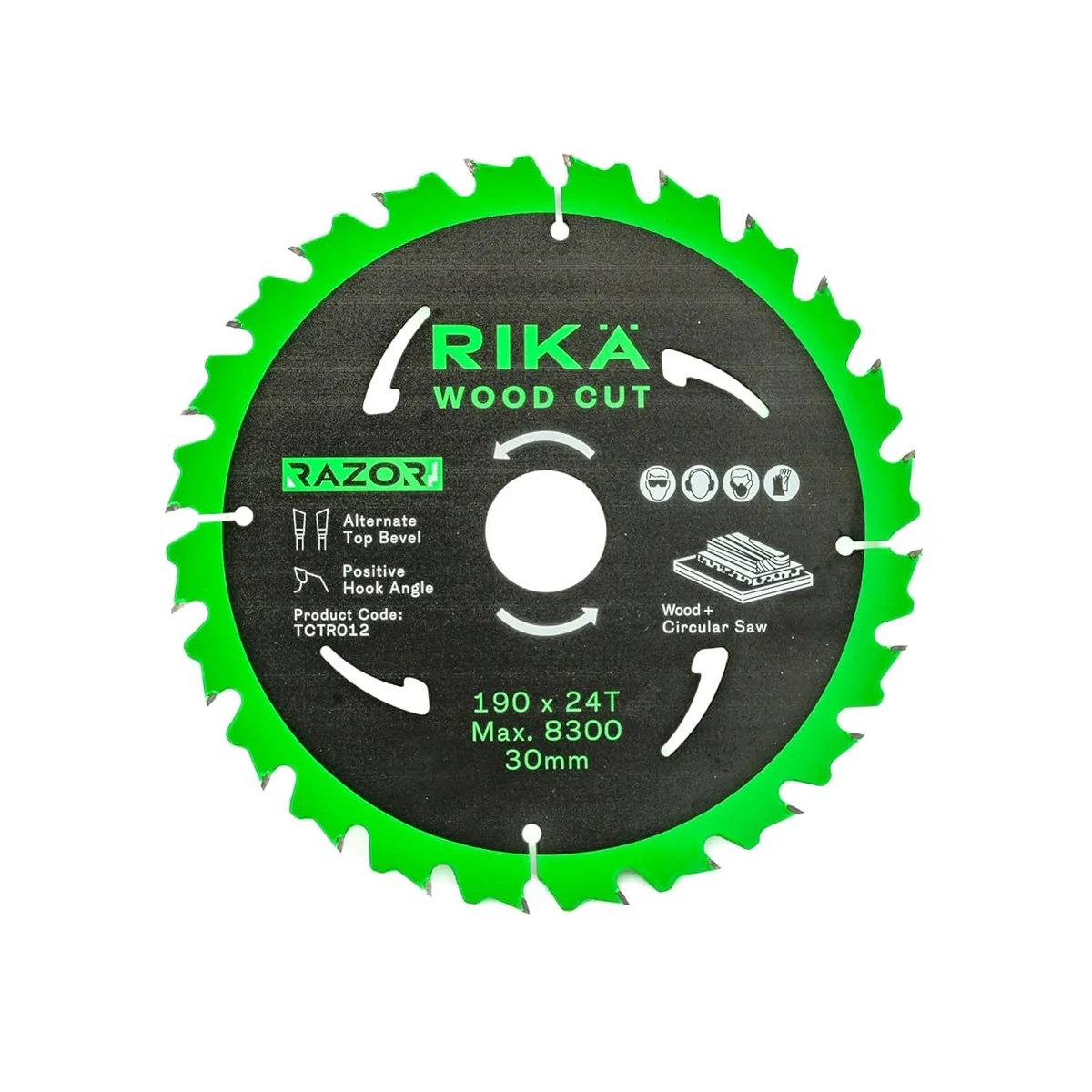 RIKÄ TCTR012 Razor Pro TCT Circular Saw Blade 190mm x 24T x 30mm - Image 2