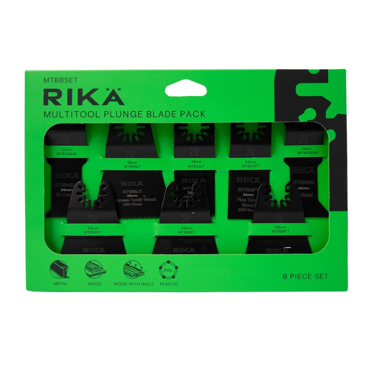 RIKÄ Multi Tool Blade Set 8 Pack - Image 2
