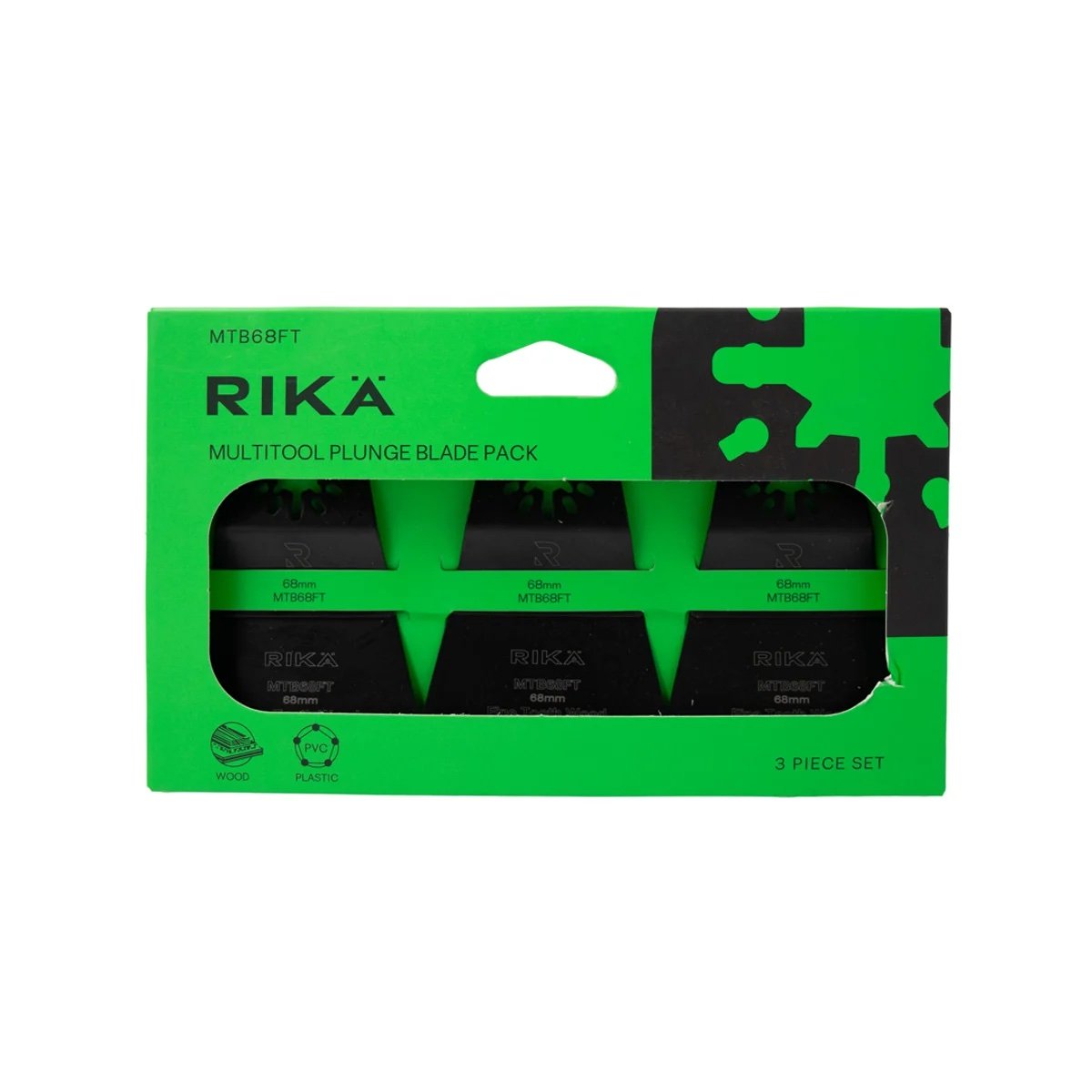 RIKÄ 68mm Fine Tooth Multi Tool Saw Blade 3 Pack - Image 2