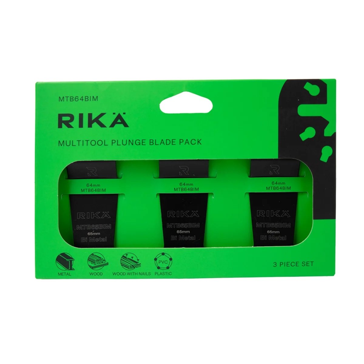 RIKÄ 64mm Bi-Metal Multi Tool Saw Blade 3 Pack - Image 2