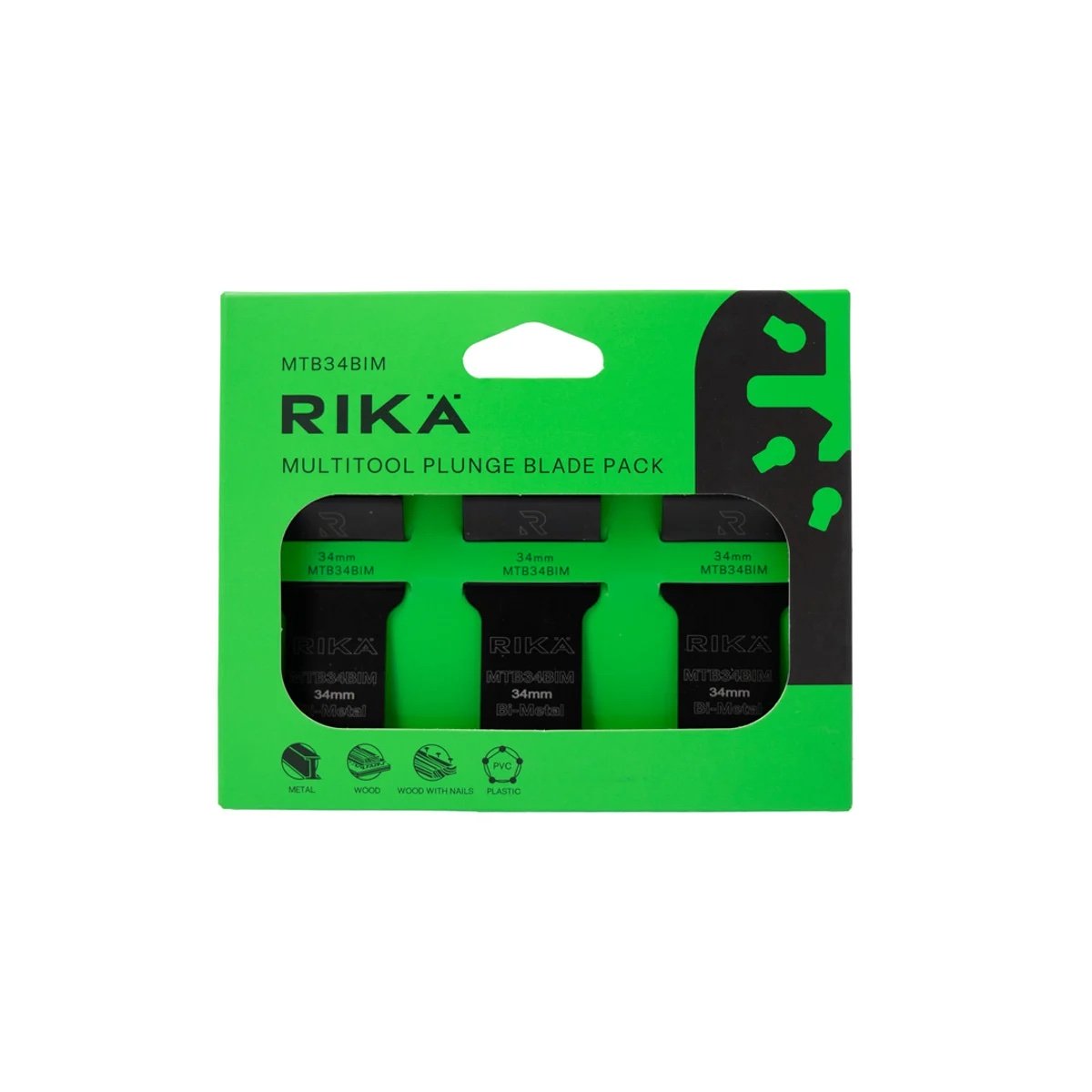 RIKÄ 34mm Bi-Metal Multi Tool Saw Blade 3 Pack - Image 2