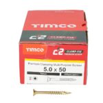 Timco C2 Clamp-Fix Premium Countersunk TX Screws Box