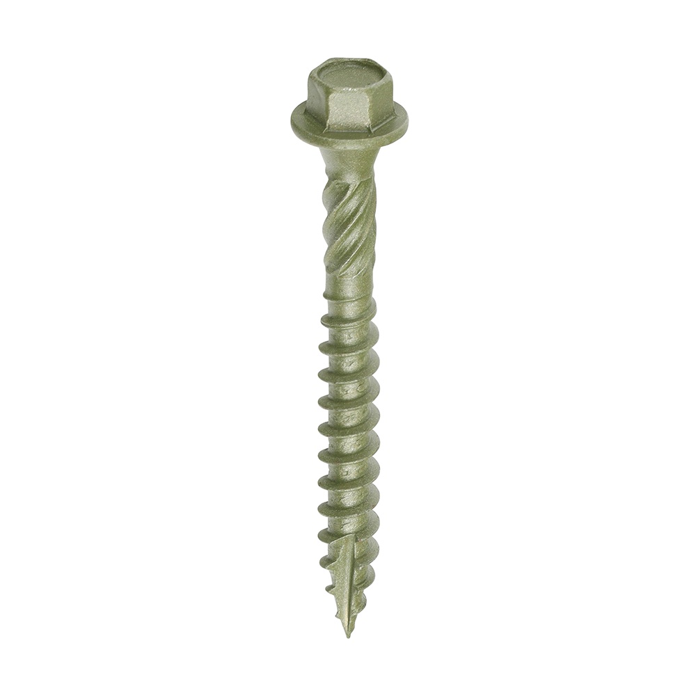img_1884 Timco Timber Screws Hex Head Exterior Green Box 50 - Image 1