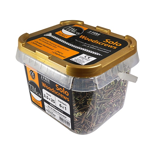 Timco Solo PZ Countersunk Woodscrews Tub