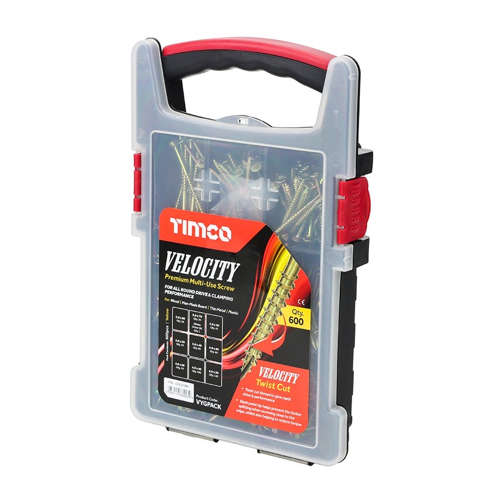 Timco Velocity Premium PZ Countersunk Screws Mixed Pack 600 - Image 2