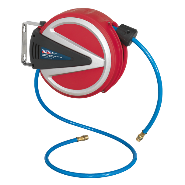 SA811_DFC0196488__29321 Sealey 6.5m Retractable PU Air Hose Reel 6.5mm ID - Image 1