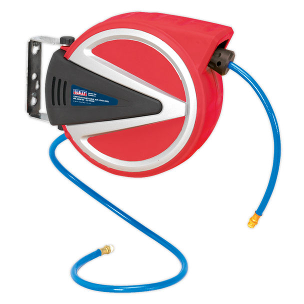 SA812 Sealey 12m Retractable PU Air Hose Reel 6.5mm ID - Image 1