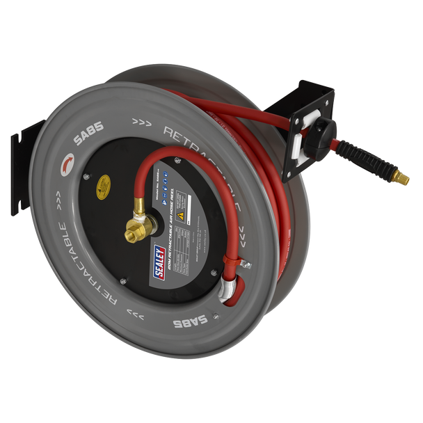 Sealey 20m Retractable Rubber Air Hose with Steel Reel 10mm ID - Image 1