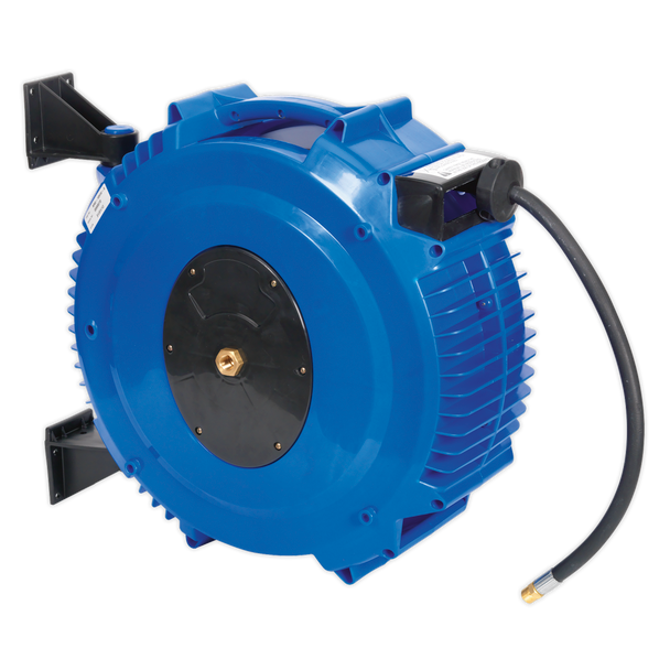 SA88 Sealey 20m Retractable Rubber Air Hose Reel 10mm ID - Image 1