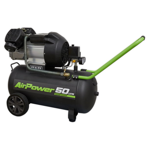 SAC5030VE Sealey 50L V-Twin Direct Drive Air Compressor 3hp - Image 1