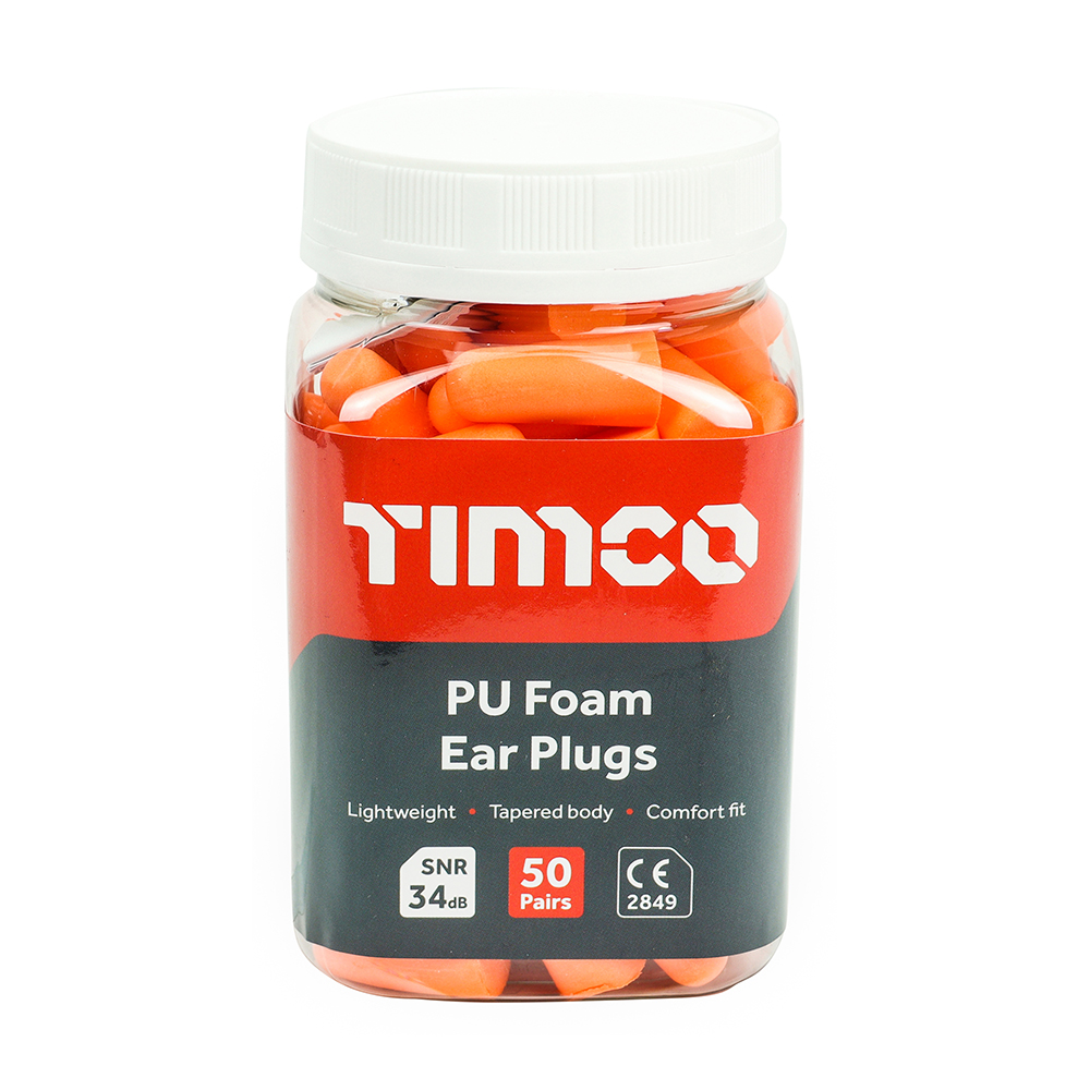 ppe5C770867_3.jpg TIMCO Disposable PU Ear Plugs 50 Pairs - One Size - Image 1