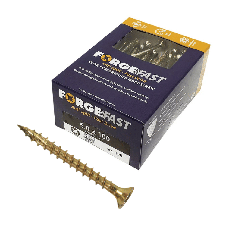 FORGEFAST BOX FFP ForgeFast 3.0 x 12mm Elite Fast-Start Woodscrews Pack 200 - Image 1