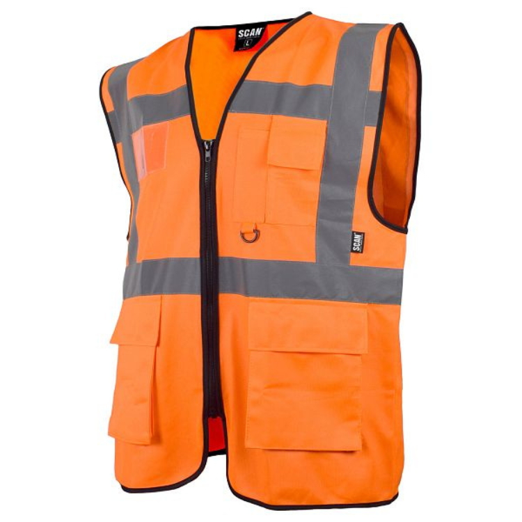 SCAHVUWO Scan Hi-Vis Utility Orange Waistcoat - XL - Image 1
